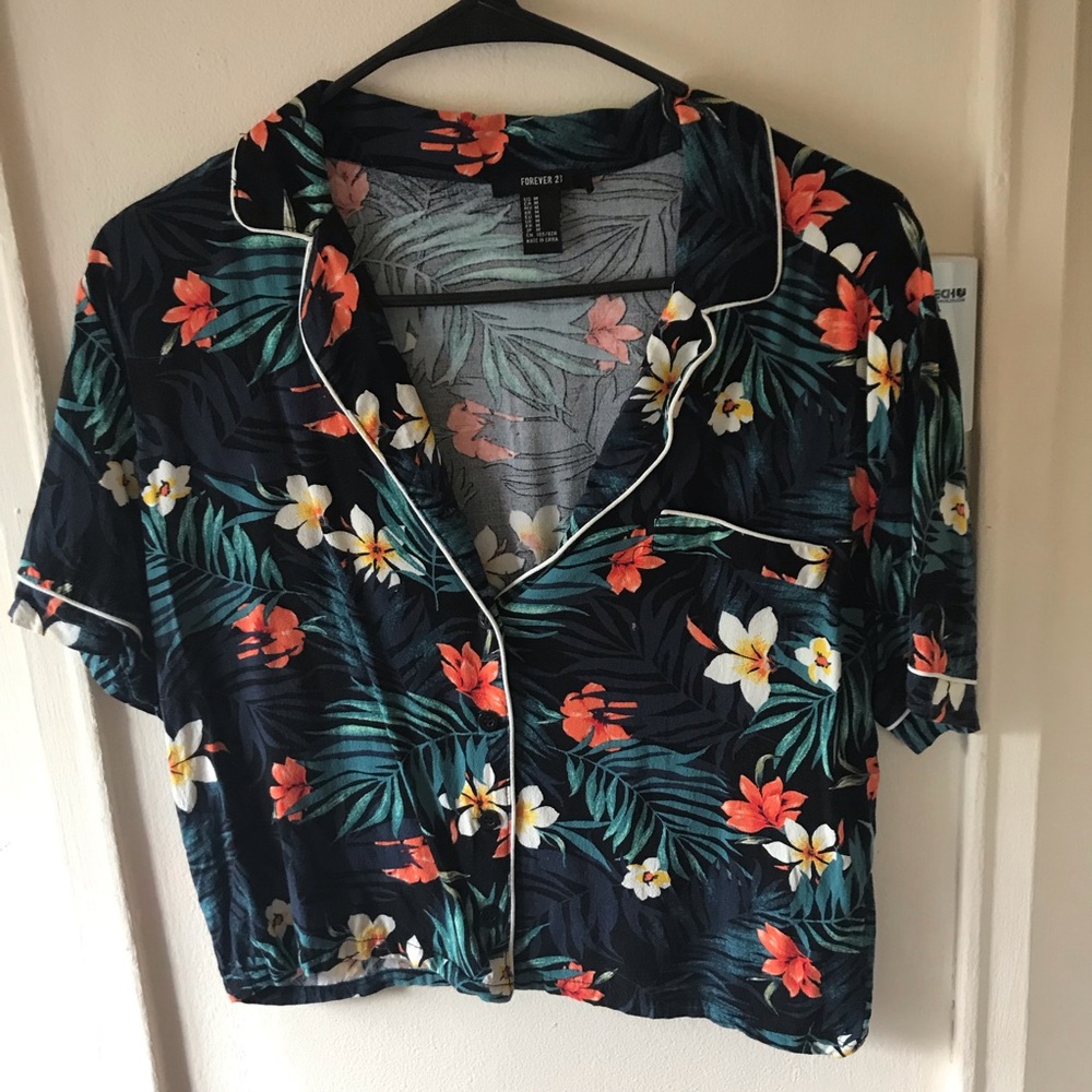 Forever 21 Hawaiian Pajama-Style Top